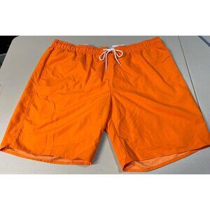 St. John’s Bay Mens Size 3XL Orange Swim Trunks With Elastic Waist & Drawstring